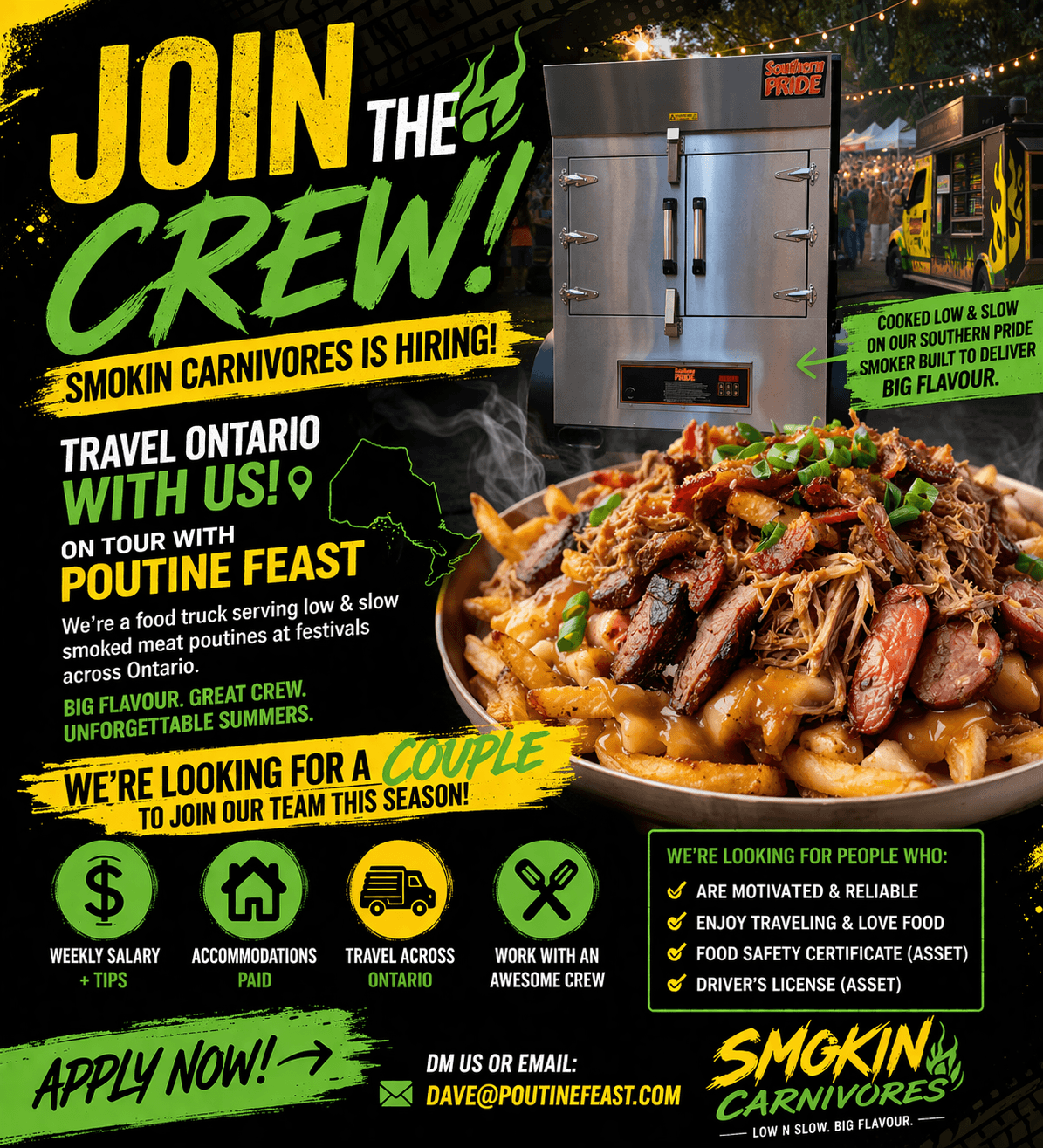 Smokin Carnivore crew and food collage